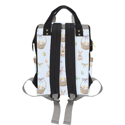 Rabbit Easter Eggs Pattern Print Design 03 Diaper Bag Backpack
