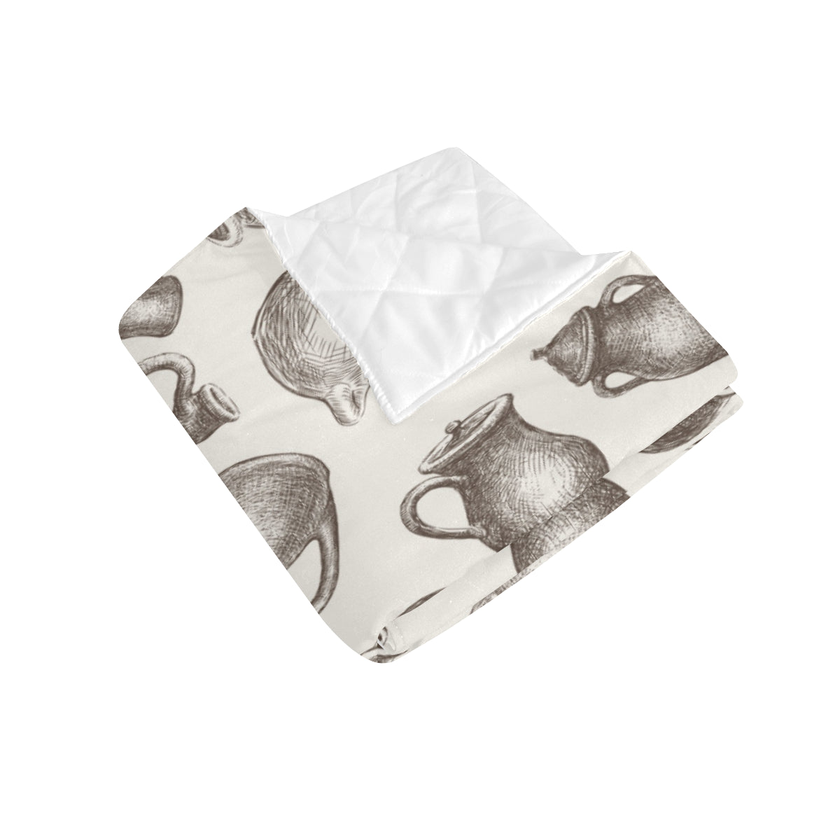 Pottery Pattern Print Design A01 Premium Quilt