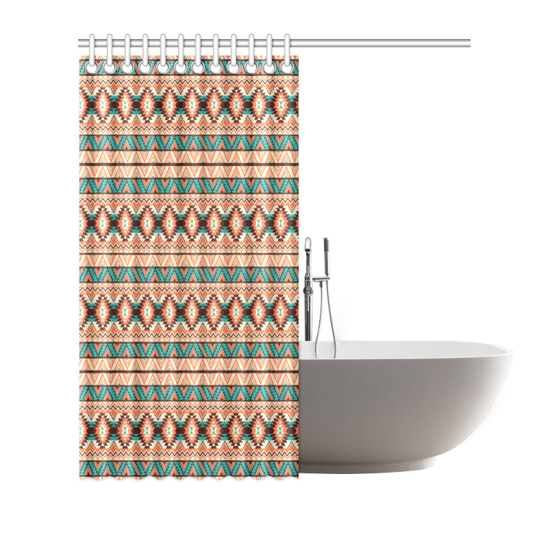 Navajo Western Style Print Pattern Shower Curtain