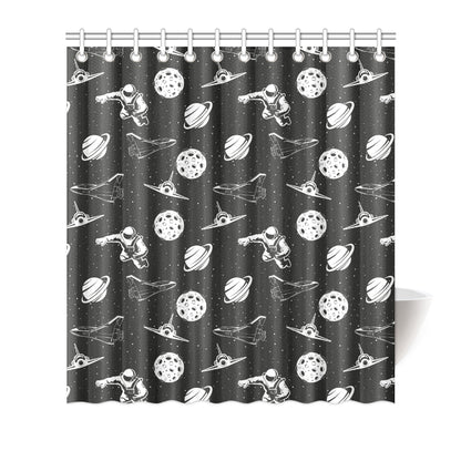 Space Astronauts Print Shower Curtain