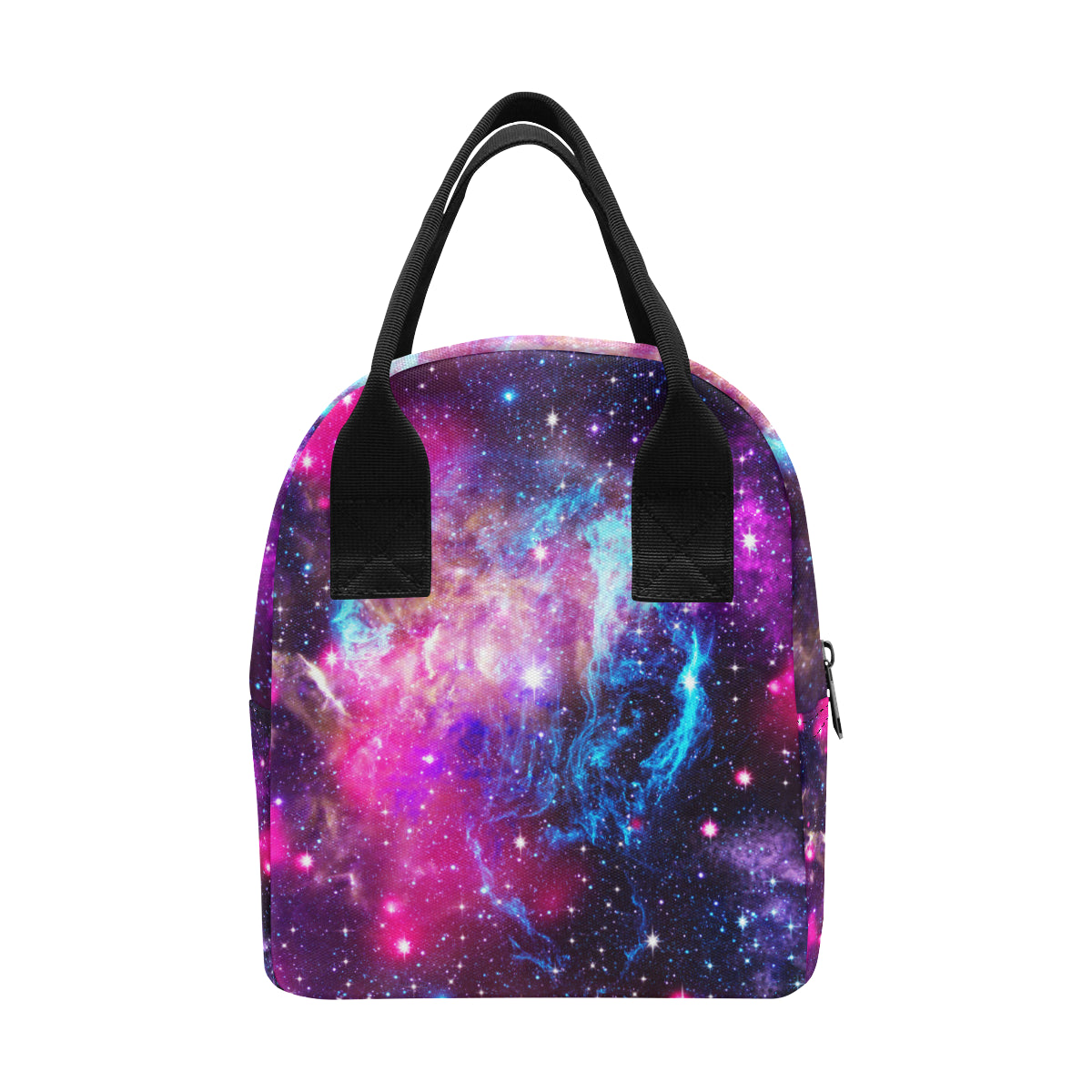 Galaxy Night Purple Space Print Insulated Lunch Bag