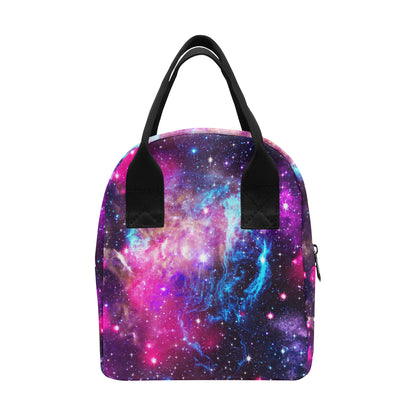Galaxy Night Purple Space Print Insulated Lunch Bag