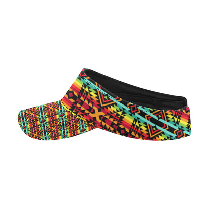 Kente Red Design African Print Unisex Sun Visor