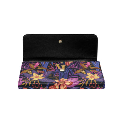 Lily Pattern Print Design LY016 Women's Trifold Wallet