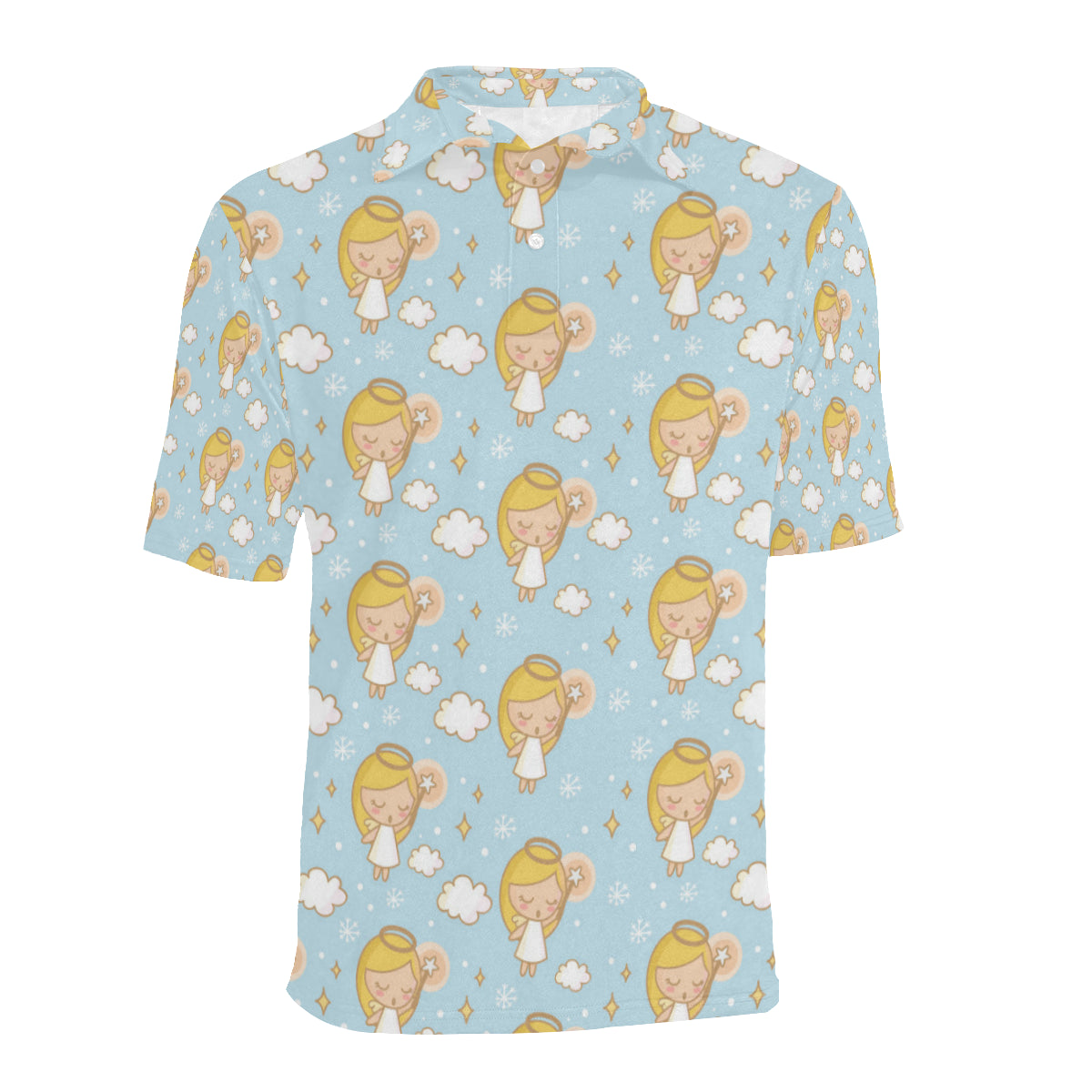 Angel Pattern Print Design 05 Men Polo Shirt