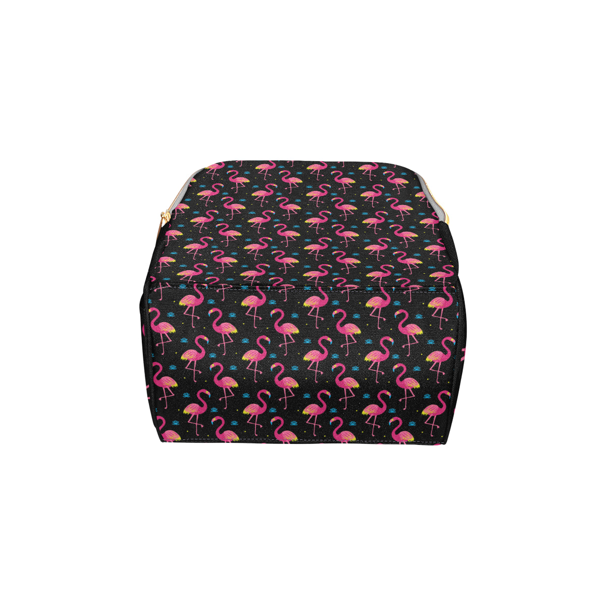 Flamingo Pink Neon Print Pattern Diaper Bag Backpack