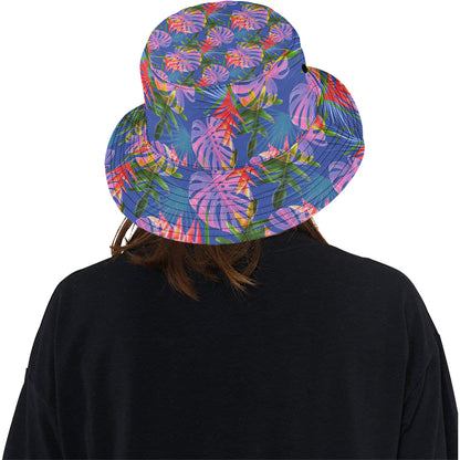 Tropical Flower Pattern Print Design TF025 Unisex Bucket Hat