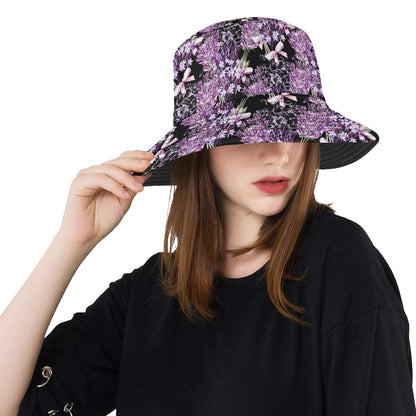 Lavender Pattern Print Design LV06 Unisex Bucket Hat