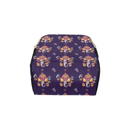 Ganesha Pattern Print Design 04 Diaper Bag Backpack