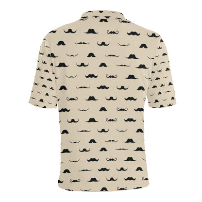 Mustache Pattern Print Design A03 Men Polo Shirt
