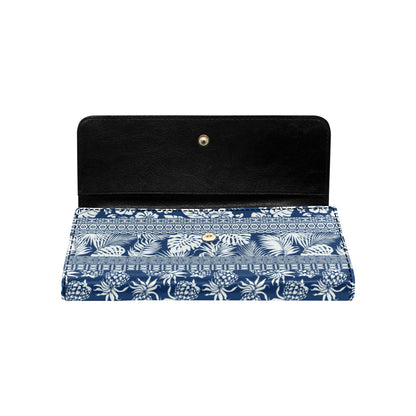 Hawaiian Themed Pattern Print Design H020 Women's Trifold Wallet