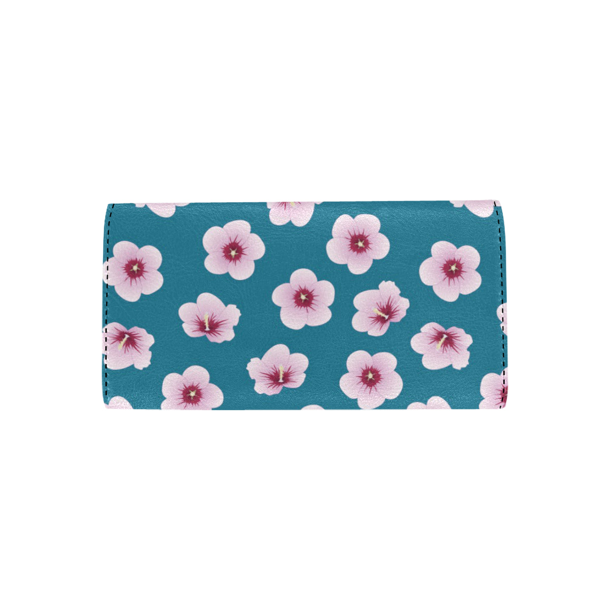 Cherry Blossom Pattern Print Design CB08 Women's Trifold Wallet