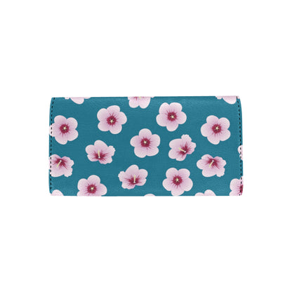 Cherry Blossom Pattern Print Design CB08 Women's Trifold Wallet