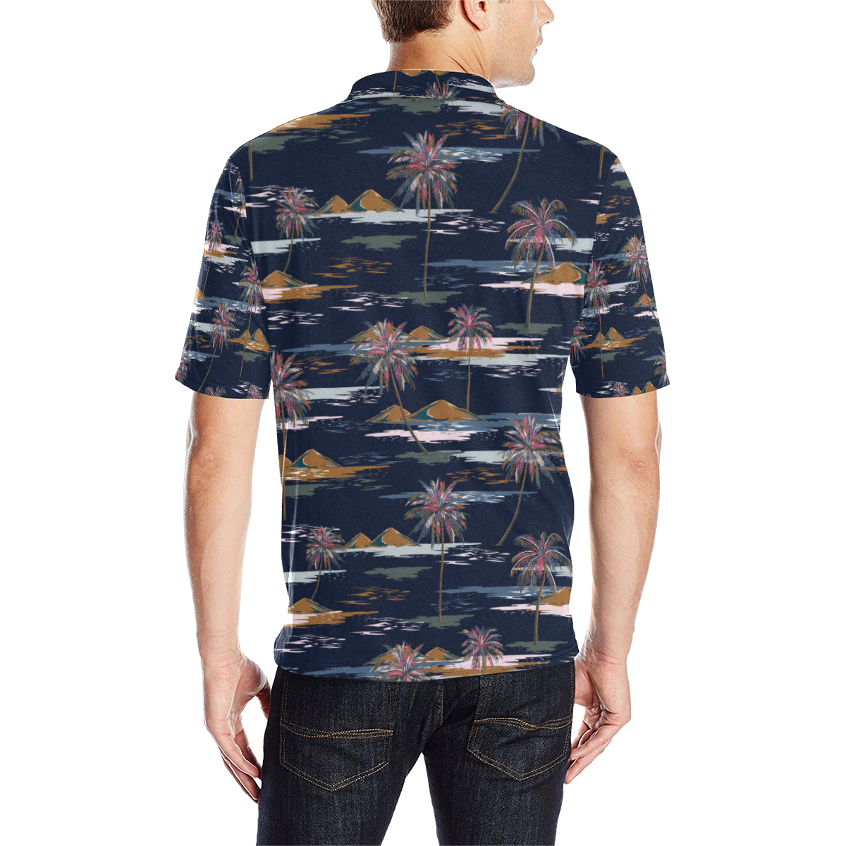 Pacific island Pattern Print Design A06 Men Polo Shirt