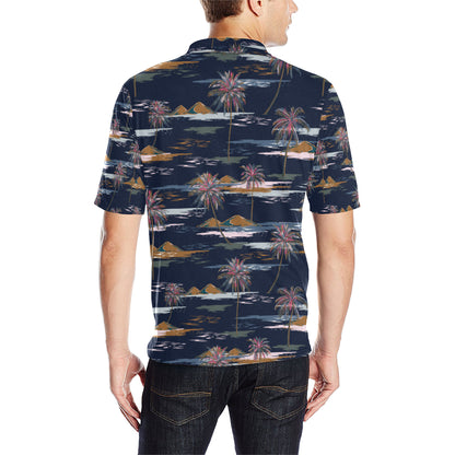 Pacific island Pattern Print Design A06 Men Polo Shirt