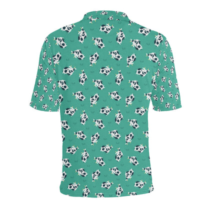 Cow Pattern Print Design 03 Men Polo Shirt