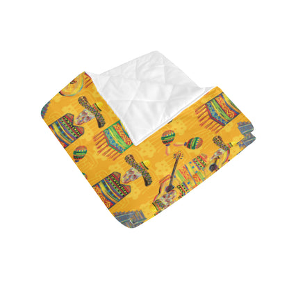 Maracas Mexican Style Pattern Print Design 02 Premium Quilt