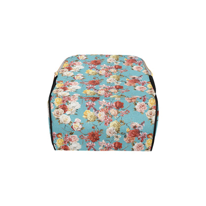 Summer Floral Pattern Print Design SF05 Diaper Bag Backpack