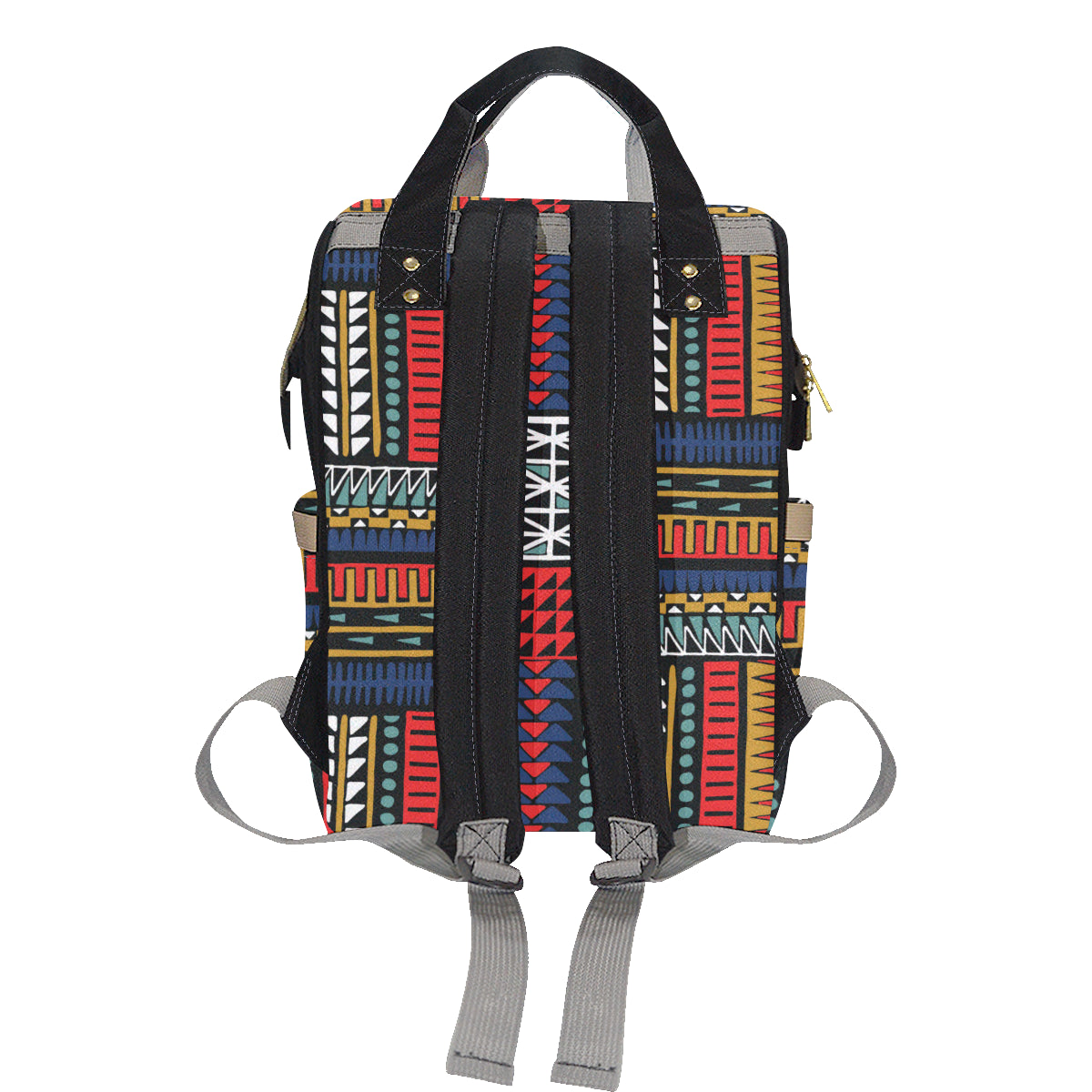 Kente Pattern Print Design 02 Diaper Bag Backpack