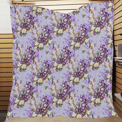 Iris Pattern Print Design IR07 Premium Quilt