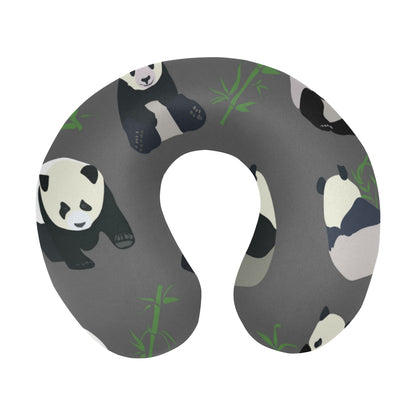 Panda Pattern Print Design A06 U-Shaped Travel Neck Pillow