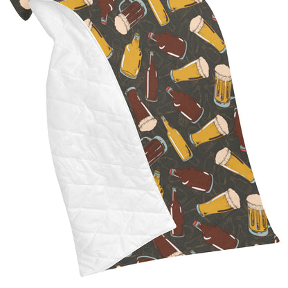 Beer Pattern Print Design 03 Premium Quilt