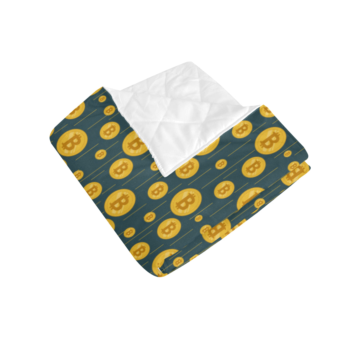 Bitcoin Pattern Print Design 01 Premium Quilt