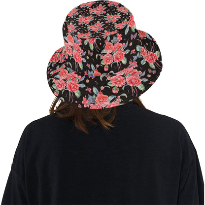 Camellia Pattern Print Design CM03 Unisex Bucket Hat