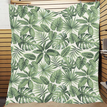 Palm Leaves Pattern Print Design PL014 Premium Quilt
