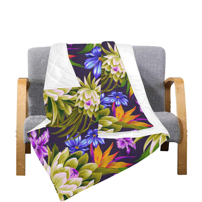 Water Lily Pattern Print Design WL08 Premium Quilt
