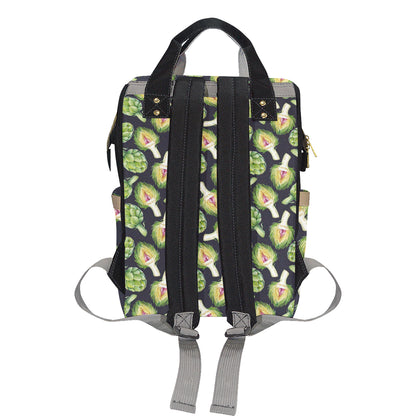 Artichoke Pattern Print Design 01 Diaper Bag Backpack