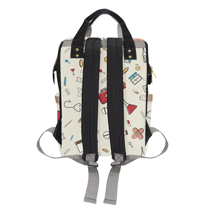 Nurse Pattern Print Design A04 Diaper Bag Backpack