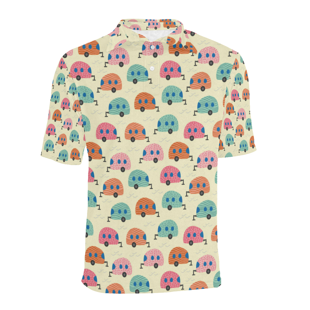 Camper Pattern Print Design 06 Men Polo Shirt