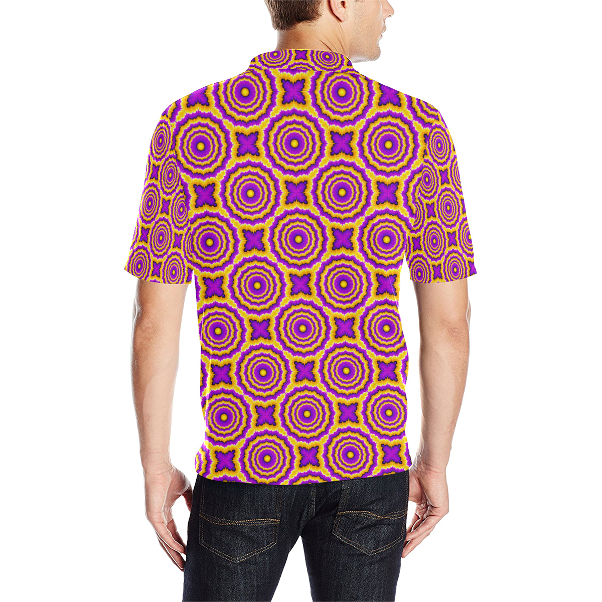 Optical illusion Expansion Men Polo Shirt