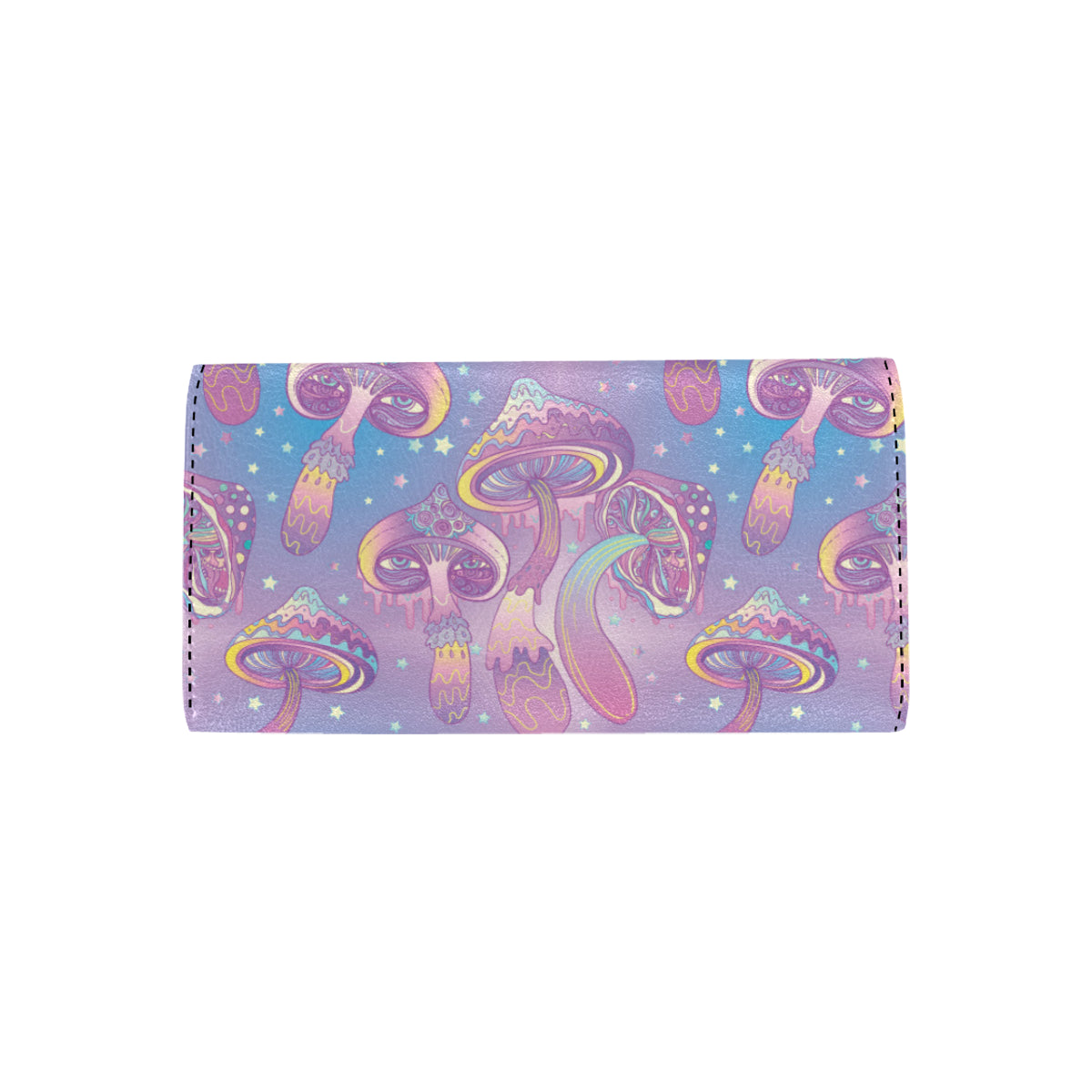 Psychedelic Mushroom Pattern Print Design A01 Women's Trifold Wallet