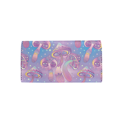 Psychedelic Mushroom Pattern Print Design A01 Women's Trifold Wallet