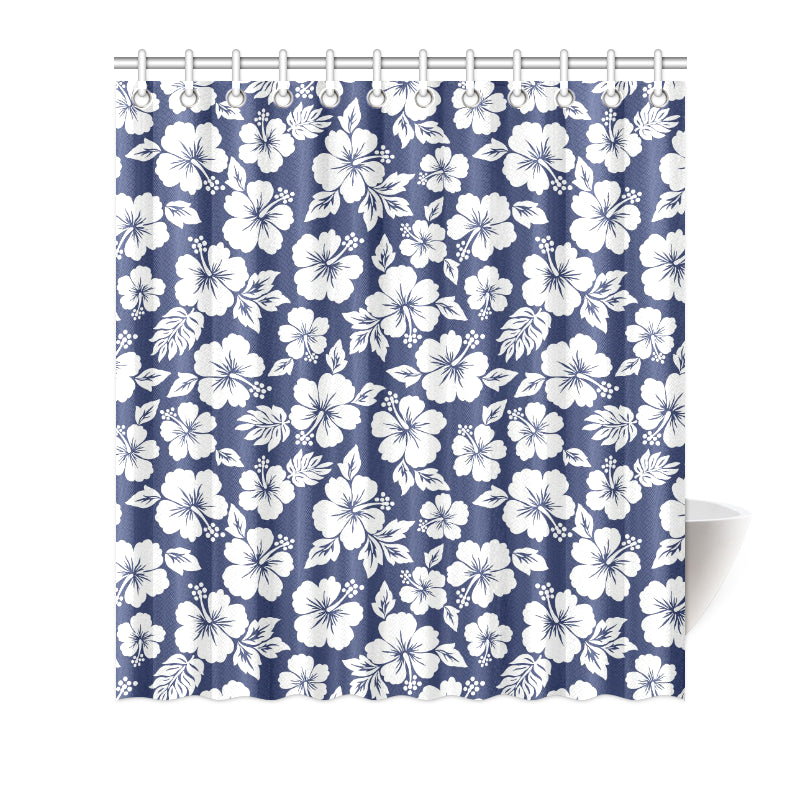 Hibiscus Pattern Print Design HB012 Shower Curtain