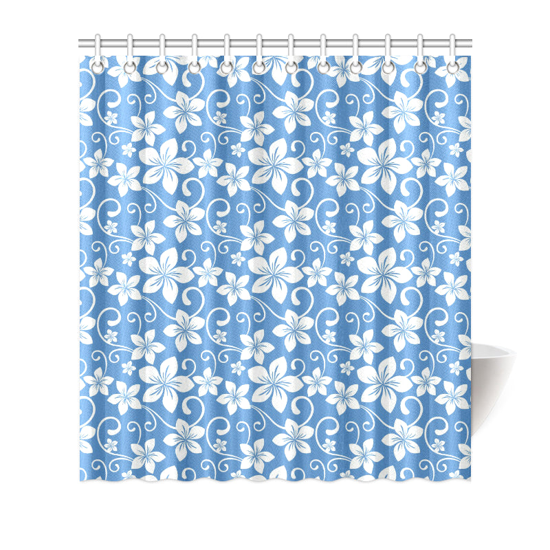 Hibiscus Pattern Print Design HB09 Shower Curtain