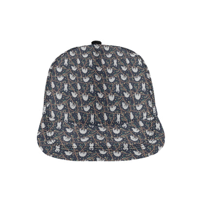 Sloth Happy Design Themed Print Snapback Cap