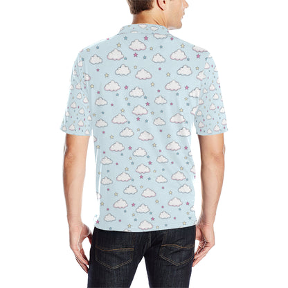 Cloud  Pattern Print Design 01 Men Polo Shirt