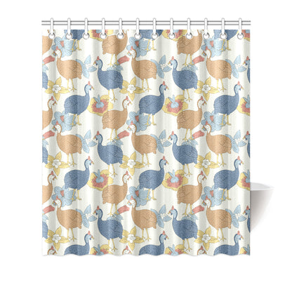 Guinea Fowl Pattern Print Design 01 Shower Curtain