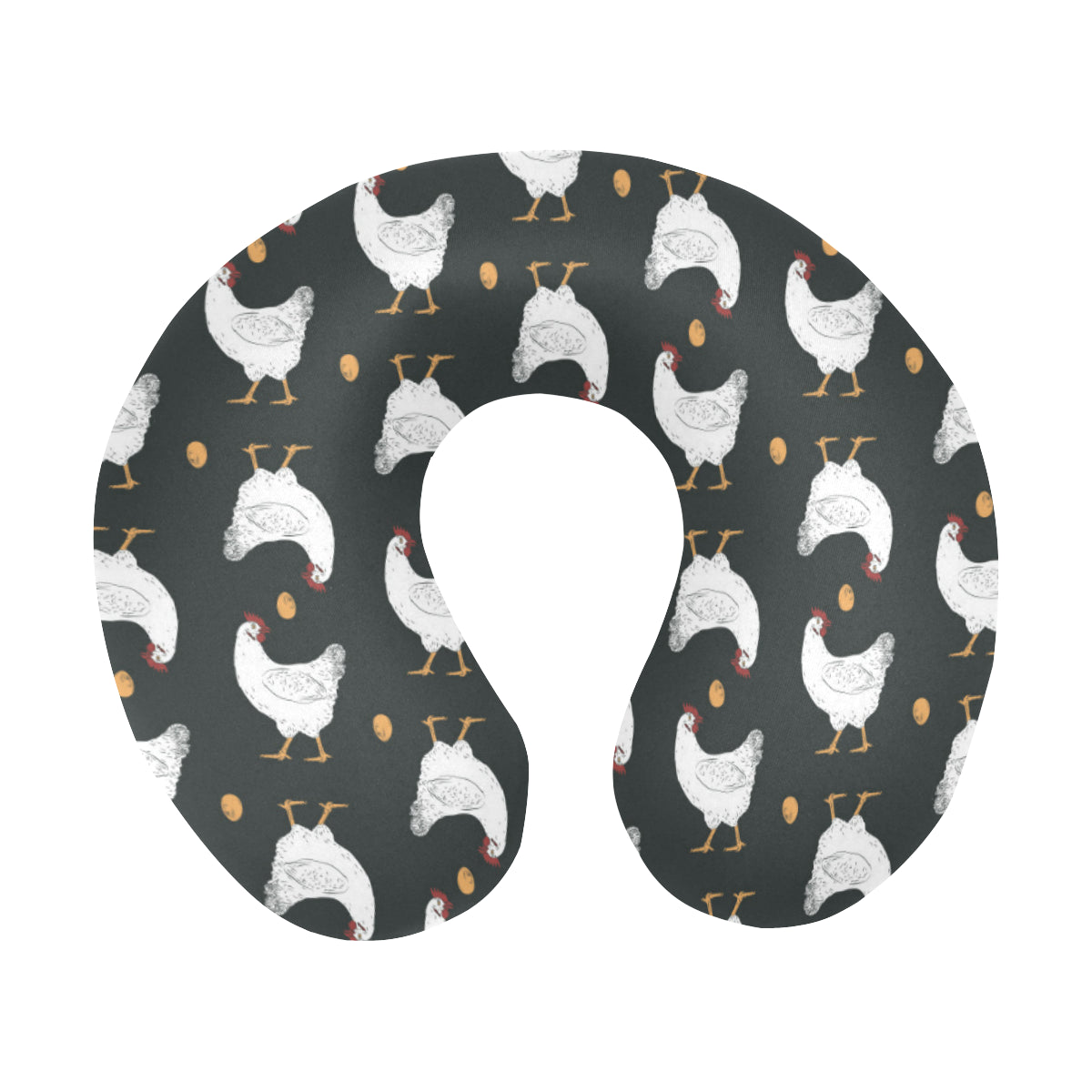 Chicken Pattern Print Design 06 U-Shaped Travel Neck Pillow