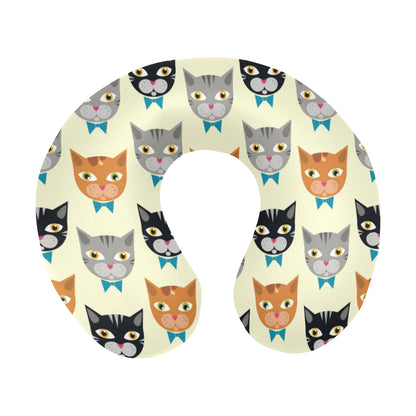 Cat Pattern Print Design 05 U-Shaped Travel Neck Pillow