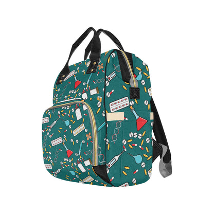 Nurse Pattern Print Design A05 Diaper Bag Backpack
