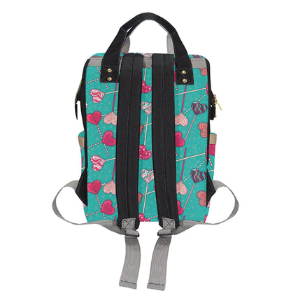 Lollipop Pattern Print Design LL01 Diaper Bag Backpack