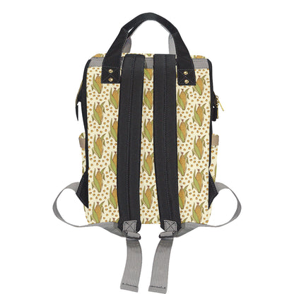 Corn Pattern Print Design 01 Diaper Bag Backpack