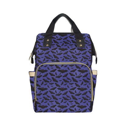 Bat Halloween Pattern Print Design 02 Diaper Bag Backpack