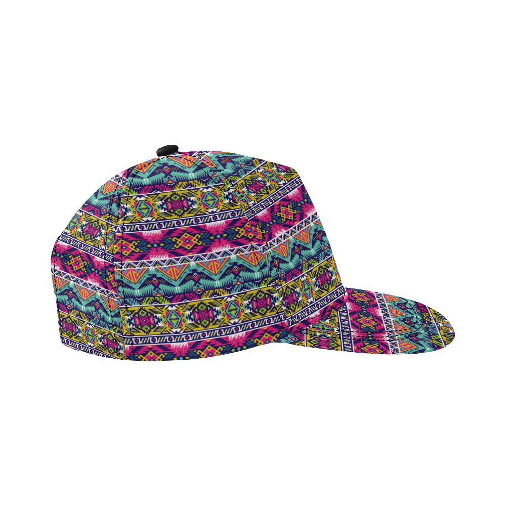 Indian Navajo Color Themed Design Print Snapback Cap