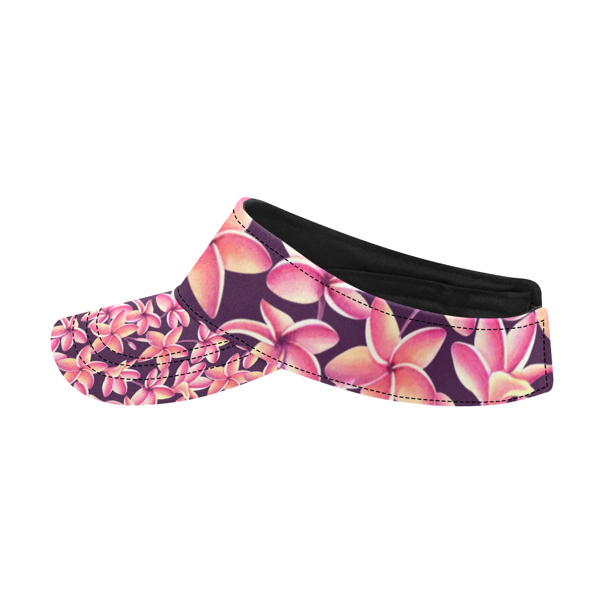 Purple Plumeria Pattern Print Design PM010 Unisex Sun Visor