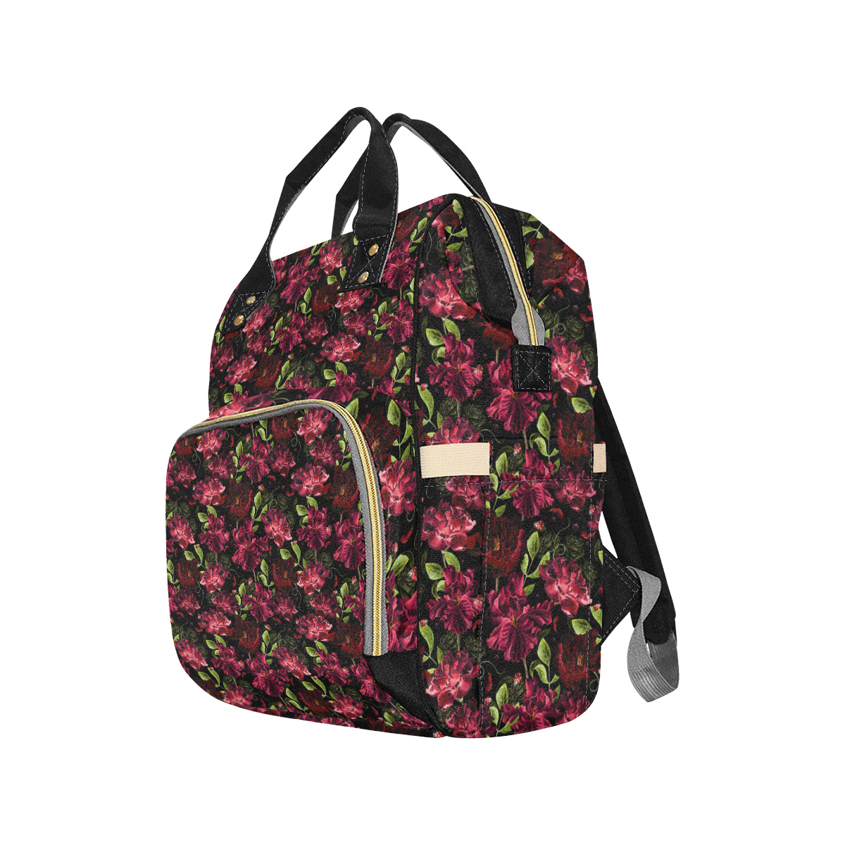 Iris Pattern Print Design IR03 Diaper Bag Backpack